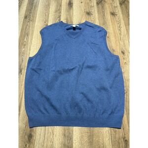 Amazon Essentials Sweater, Men's Size 2XL, Blue, Vest, Pullover, V-neck